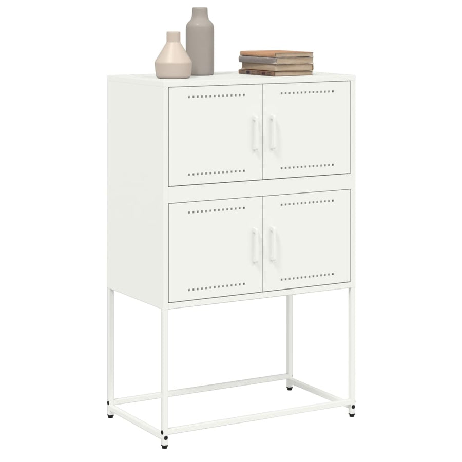 Dressoir 68,5x38,5x107 cm staal wit