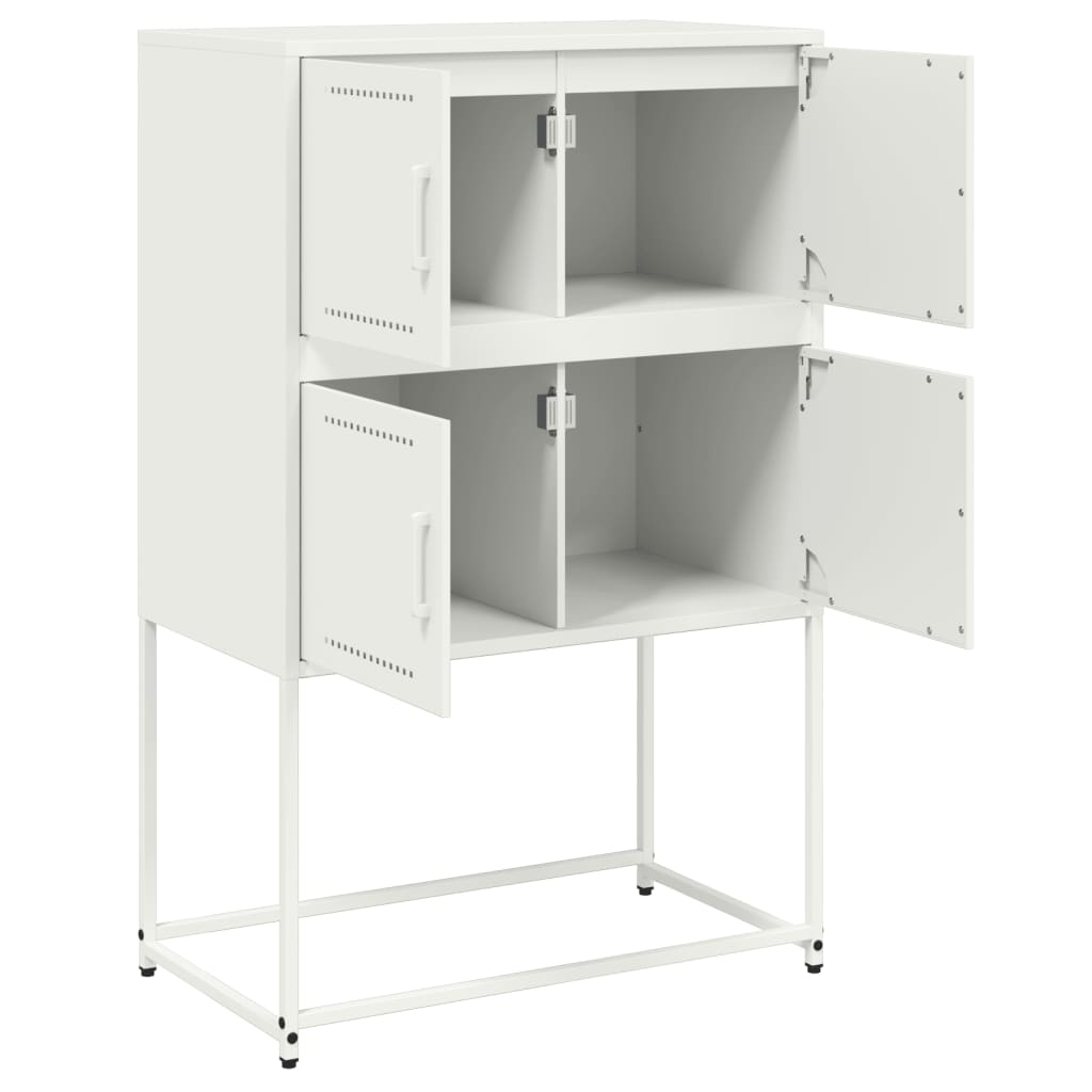 Dressoir 68,5x38,5x107 cm staal wit