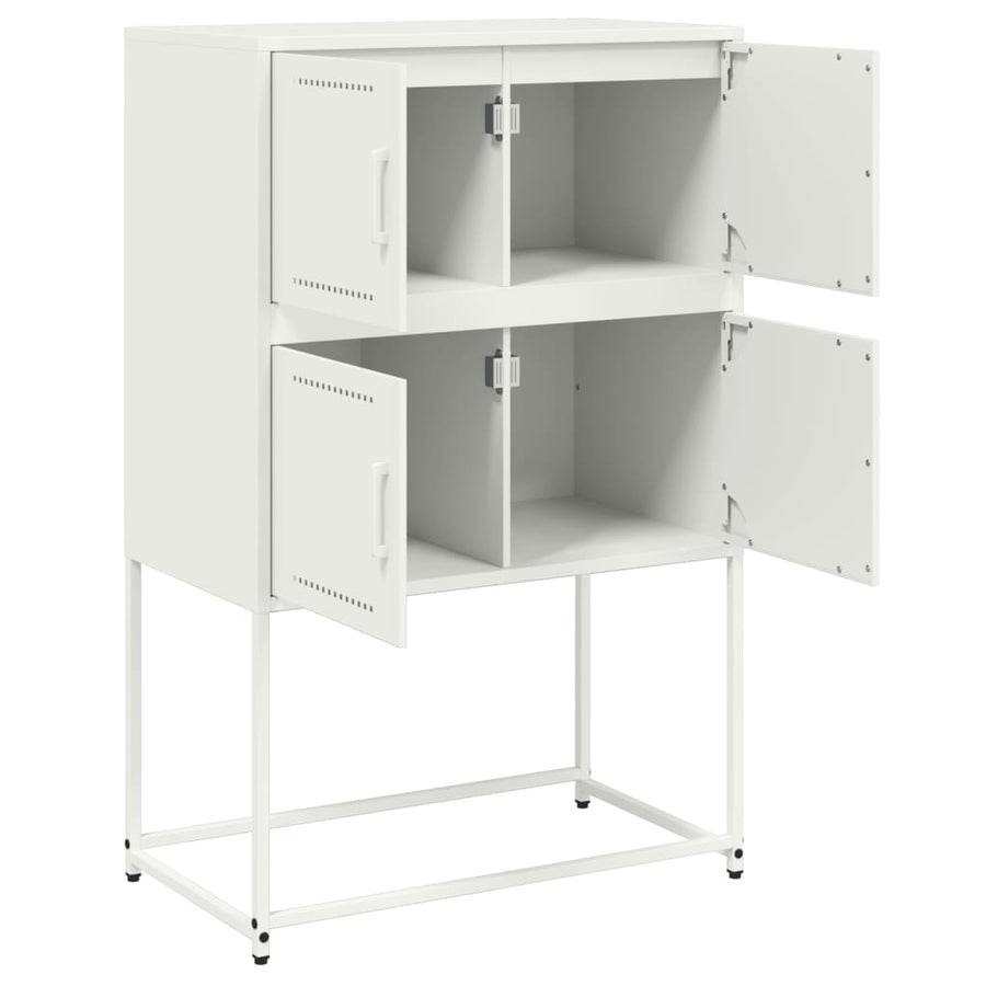Dressoir 68,5x38,5x107 cm staal wit