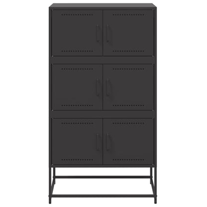 Dressoir 68,5x38,5x123,5 cm staal zwart