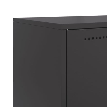 Dressoir 68,5x38,5x123,5 cm staal zwart