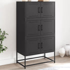 Sideboard 68.5x38.5x123.5 cm steel black