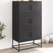 Dressoir 68,5x38,5x123,5 cm staal zwart wandmontage