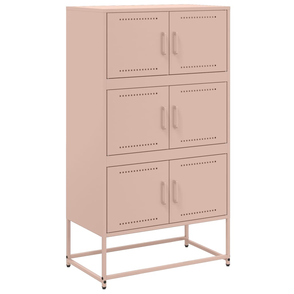 Dressoir 68,5x38,5x123,5 cm staal roze