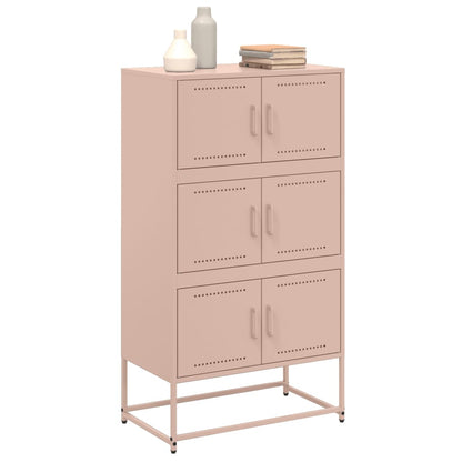 Dressoir 68,5x38,5x123,5 cm staal roze