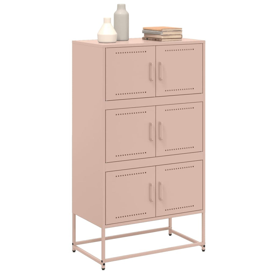 Dressoir 68,5x38,5x123,5 cm staal roze