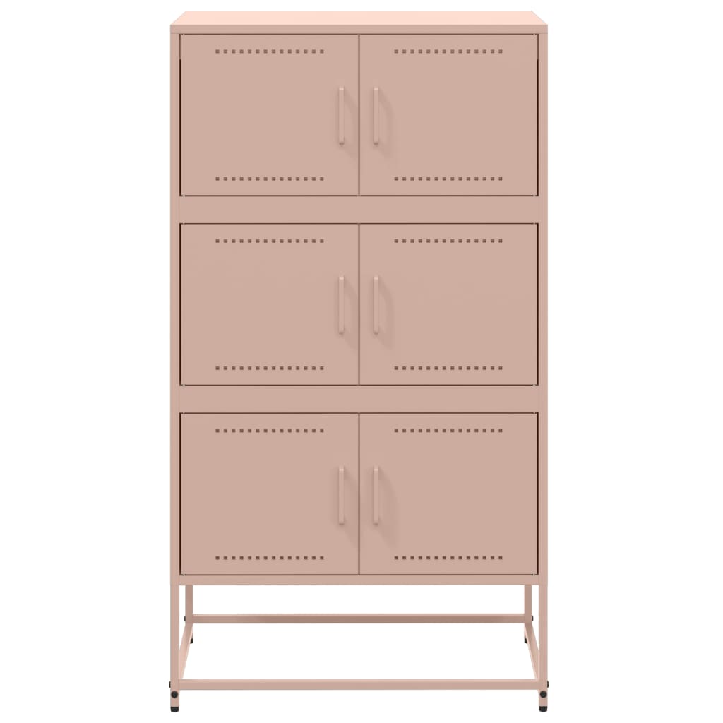 Dressoir 68,5x38,5x123,5 cm staal roze
