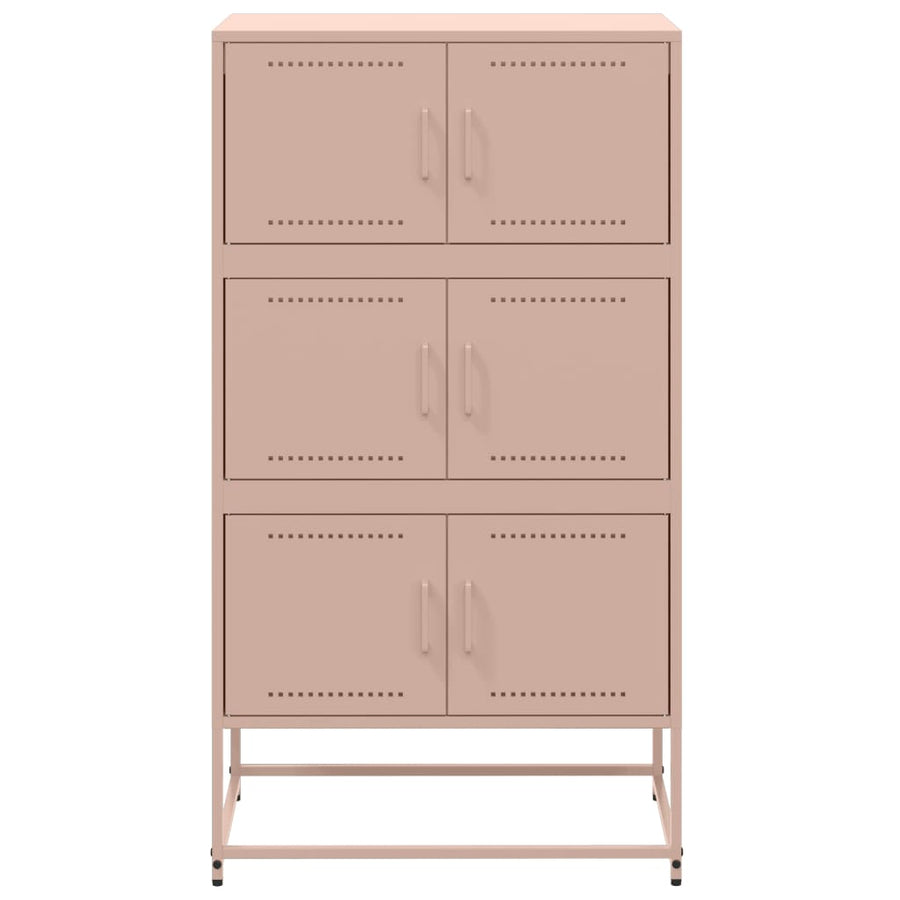 Dressoir 68,5x38,5x123,5 cm staal roze