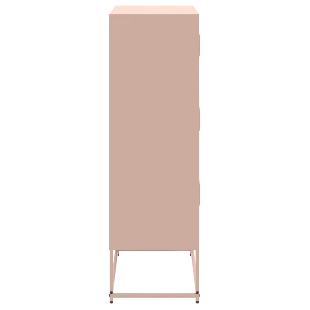 Dressoir 68,5x38,5x123,5 cm staal roze
