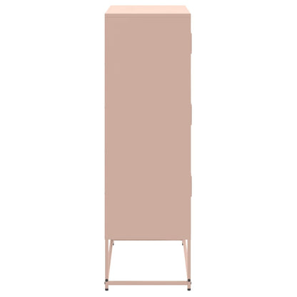 Dressoir 68,5x38,5x123,5 cm staal roze