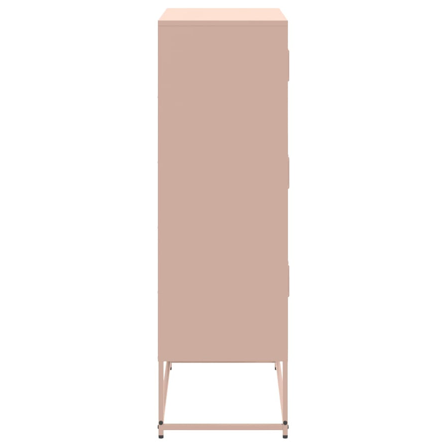 Dressoir 68,5x38,5x123,5 cm staal roze