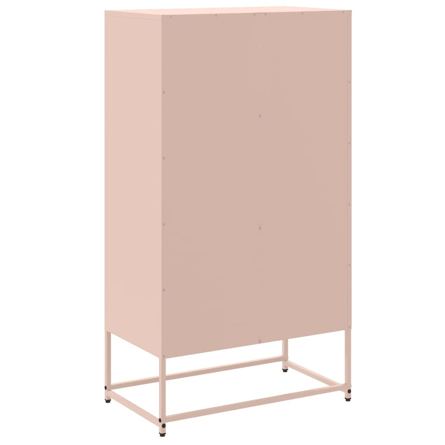 Dressoir 68,5x38,5x123,5 cm staal roze