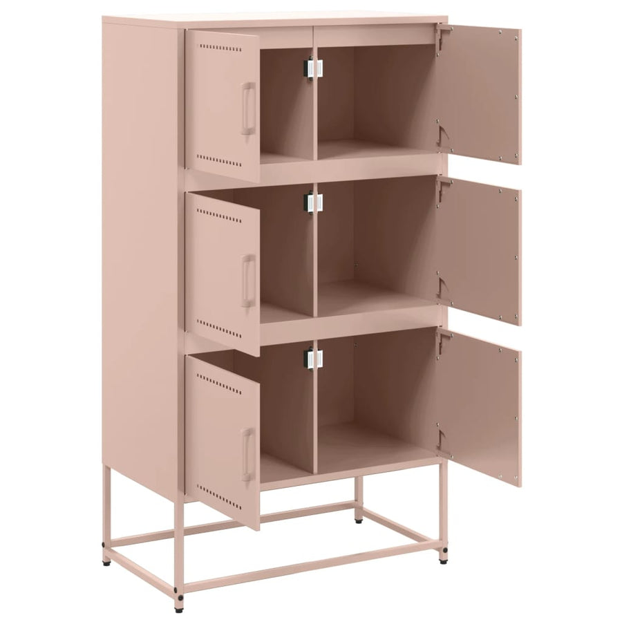 Dressoir 68,5x38,5x123,5 cm staal roze