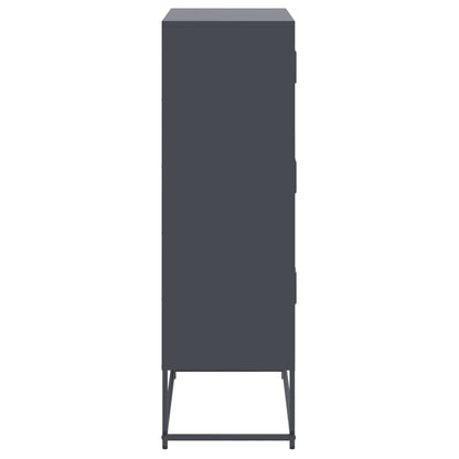 Dressoir 68,5x38,5x123,5 cm staal antracietkleurig