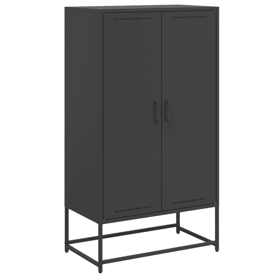 Hoge Kast 68,5X38,5X123,5 Cm Staal Zwart