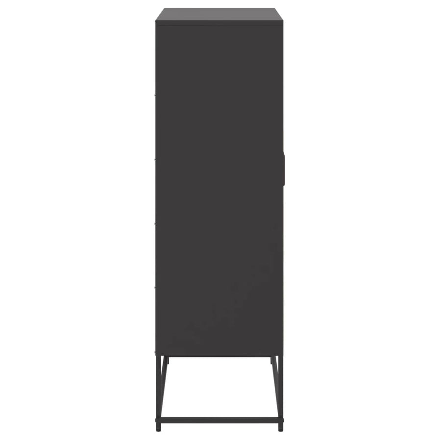 Hoge Kast 68,5X38,5X123,5 Cm Staal Zwart