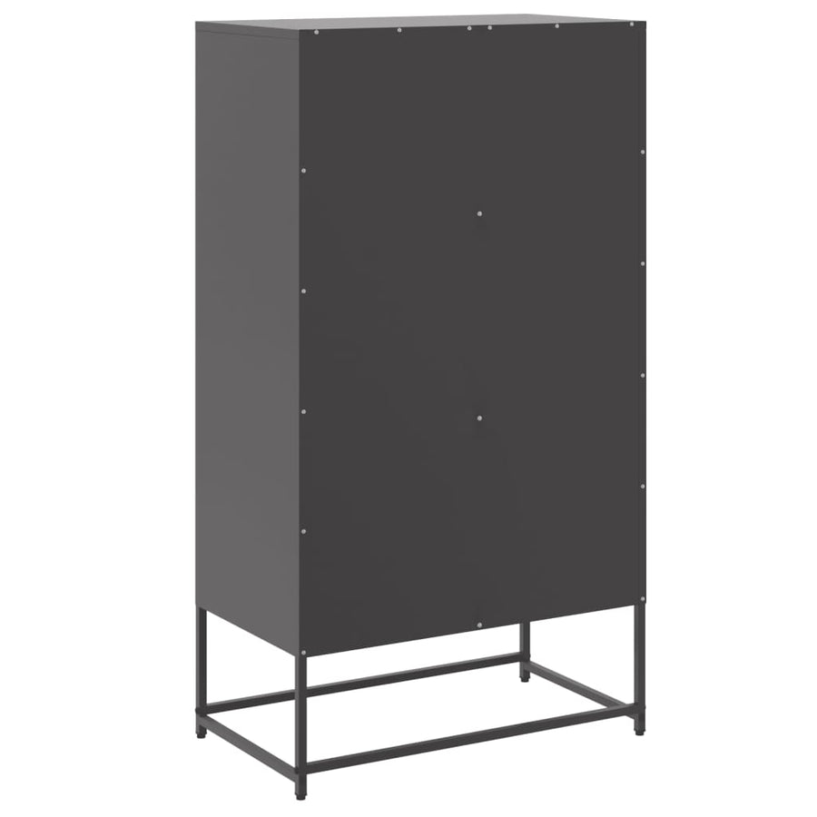 Hoge Kast 68,5X38,5X123,5 Cm Staal Zwart