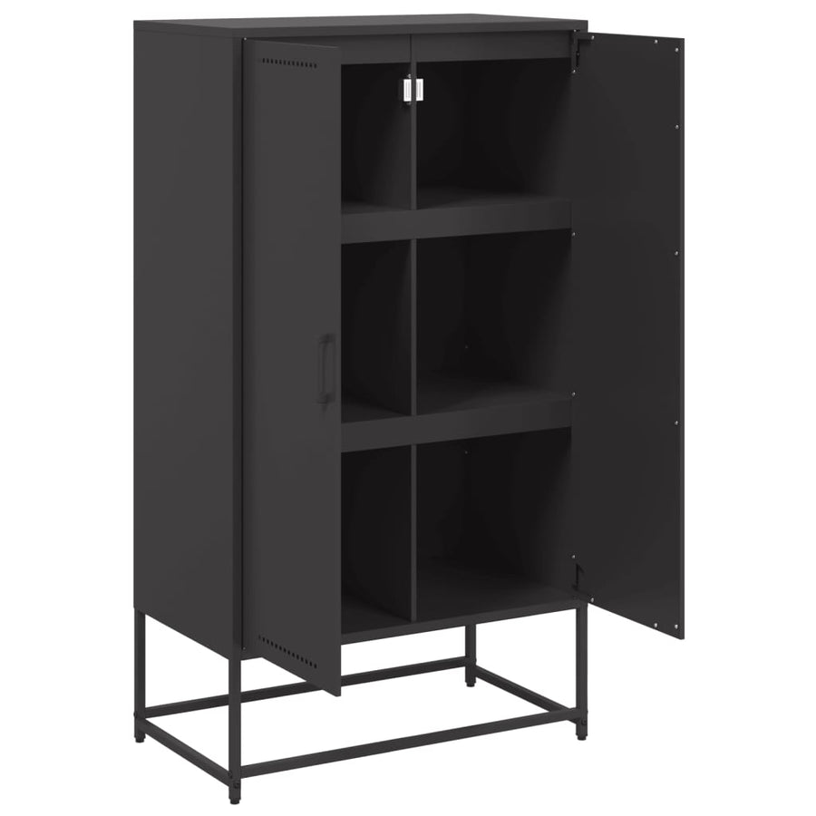 Hoge Kast 68,5X38,5X123,5 Cm Staal Zwart