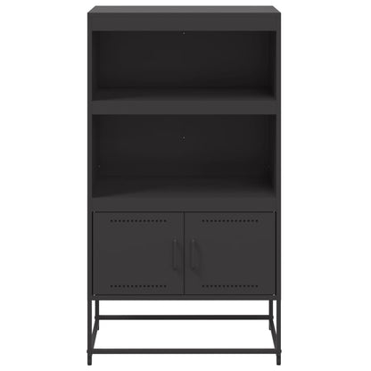 Hoge kast 68,5x38,5x123,5 cm staal zwart