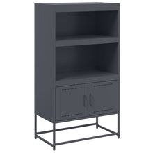 Hoge kast 68,5x38,5x123,5 cm staal antracietkleurig