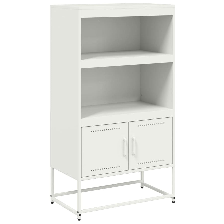 Hoge kast 68,5x38,5x123,5 cm staal wit