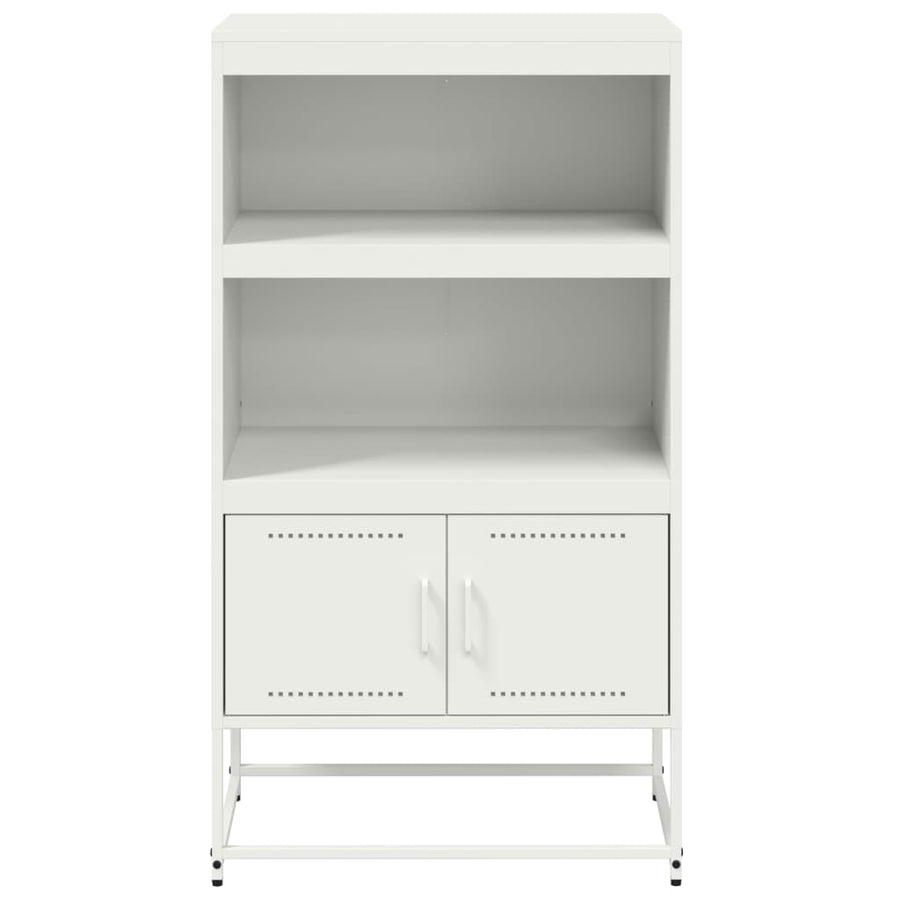 Hoge kast 68,5x38,5x123,5 cm staal wit