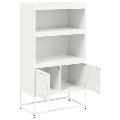 Hoge kast 68,5x38,5x123,5 cm staal wit