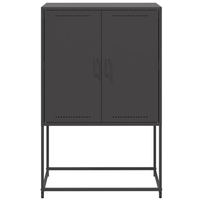 Hoge kast 68,5x38,5x107 cm staal zwart