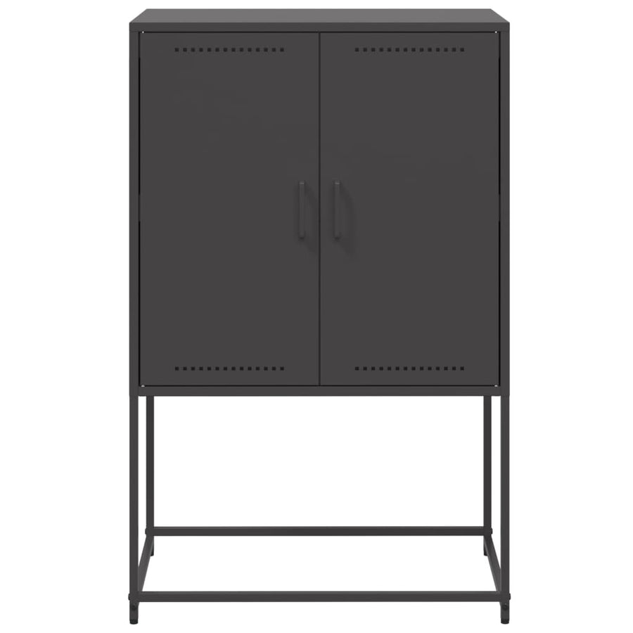 Hoge kast 68,5x38,5x107 cm staal zwart