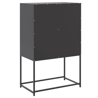 Hoge kast 68,5x38,5x107 cm staal zwart