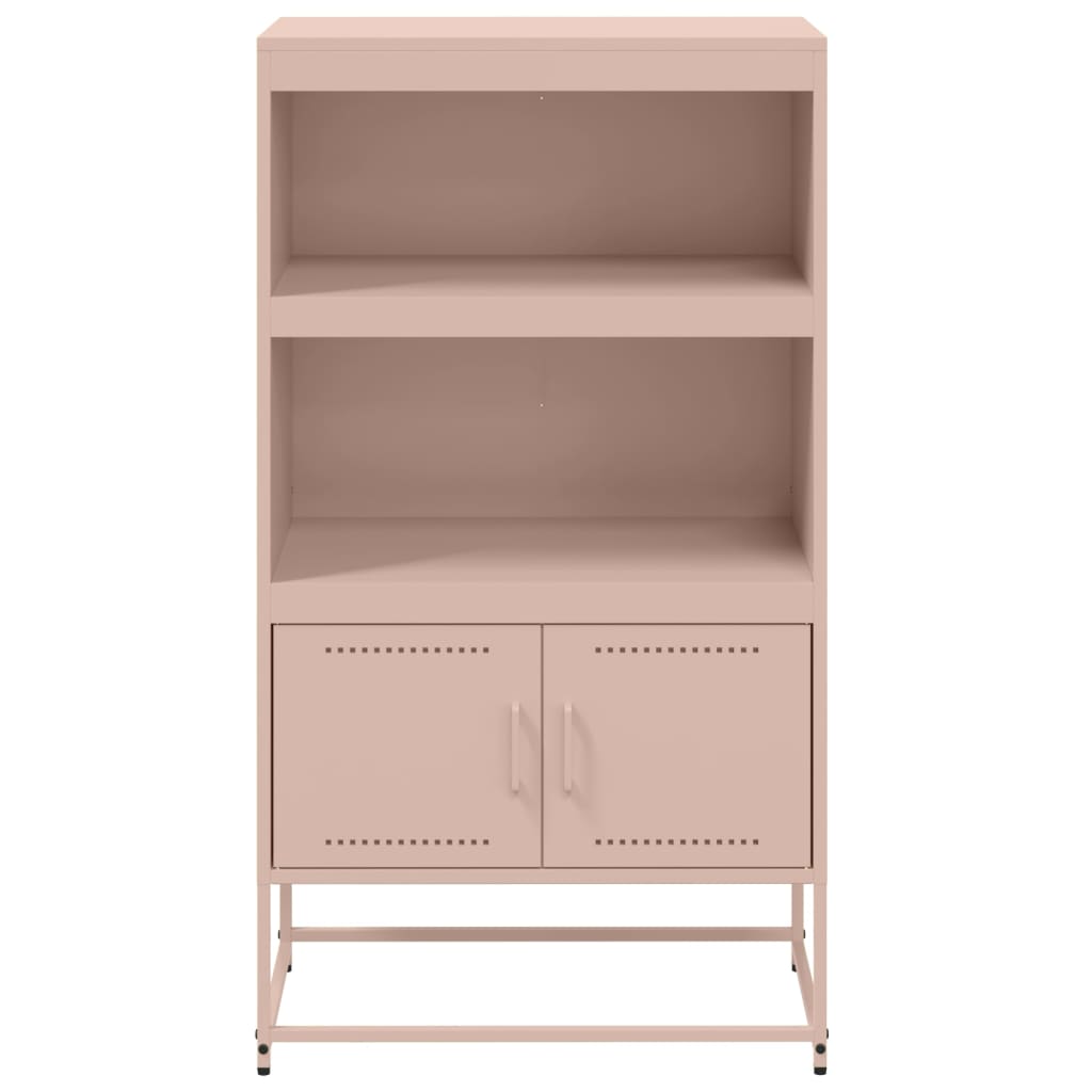 Hoge kast 68,5x38,5x107 cm staal mosterdgeel