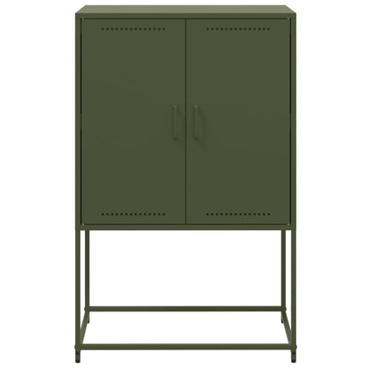 Hoge kast 68,5x38,5x107 cm staal olijfgroen