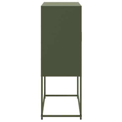 Hoge kast 68,5x38,5x107 cm staal olijfgroen