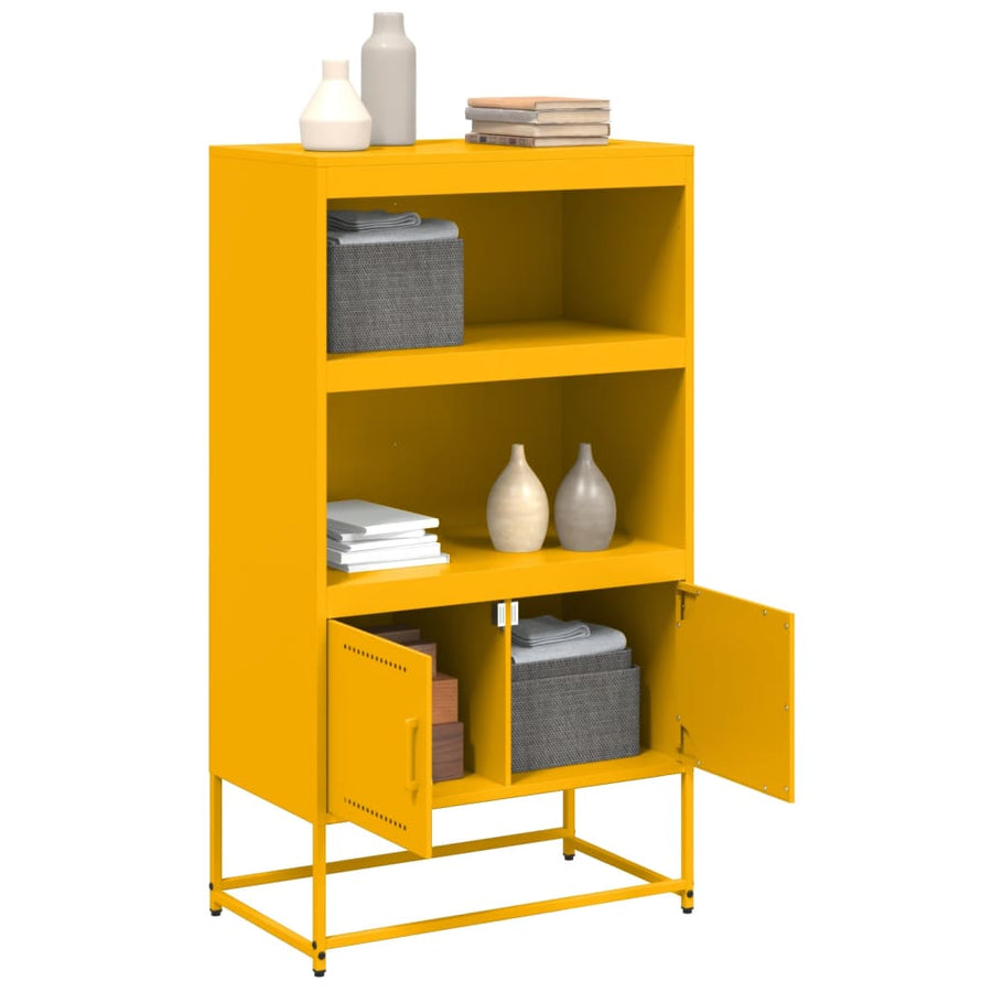 Hoge kast 68,5x38,5x107 cm staal wit