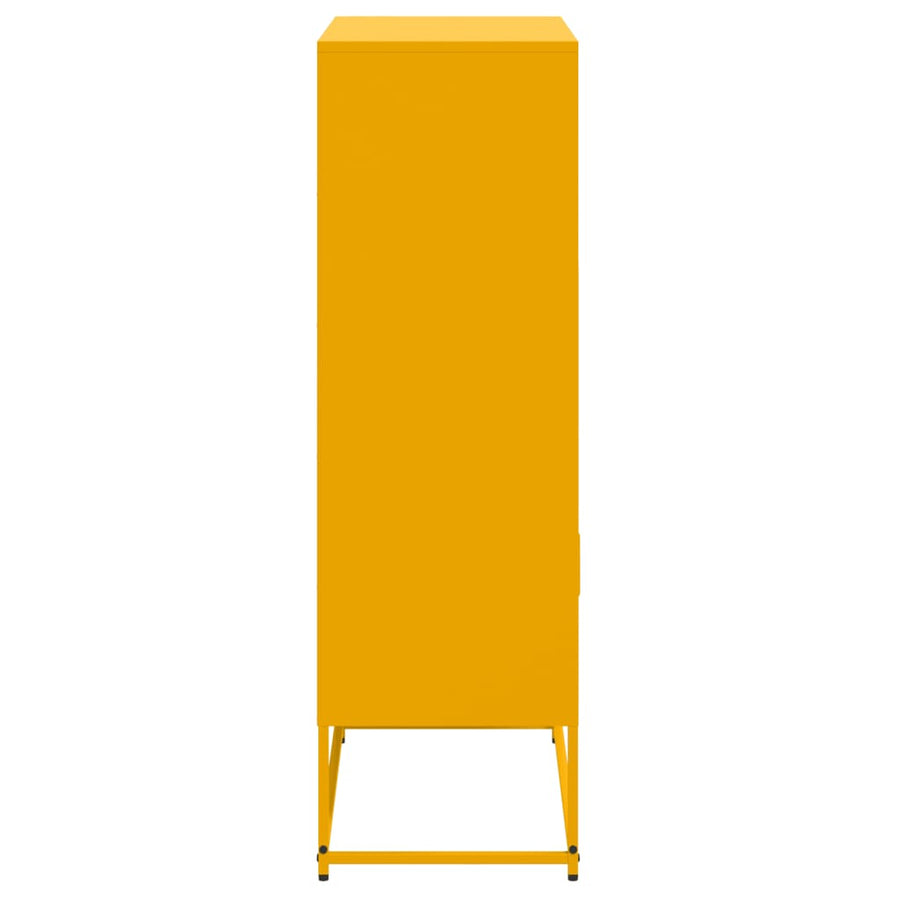 Hoge kast 68,5x38,5x107 cm staal wit