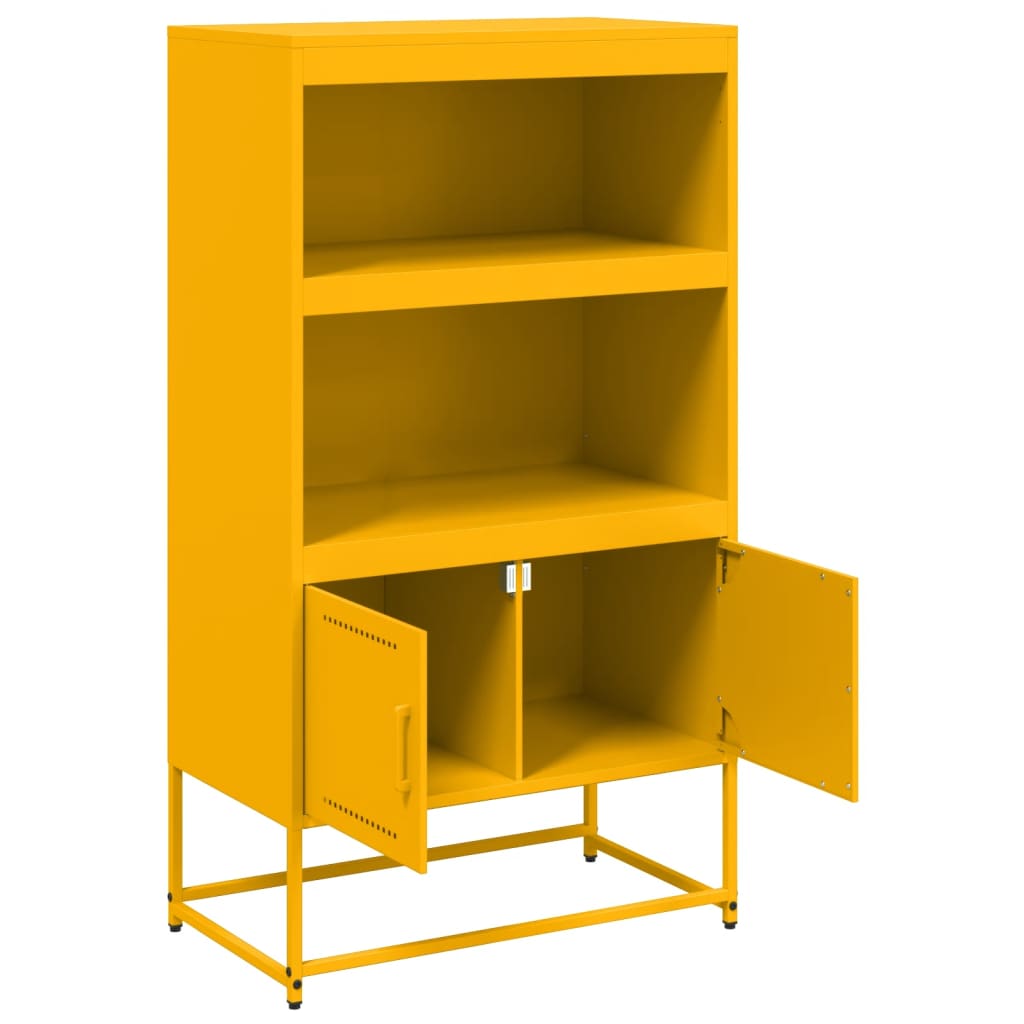 Hoge kast 68,5x38,5x107 cm staal wit