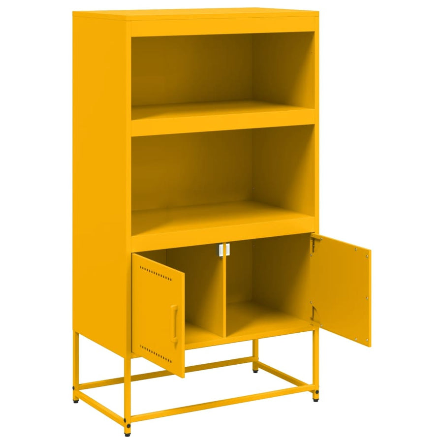Hoge kast 68,5x38,5x107 cm staal wit