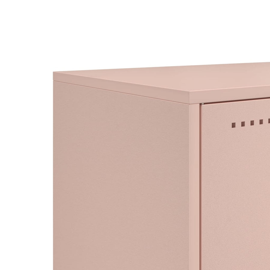 Tv-meubel 100,5x39x60,5 cm staal roze