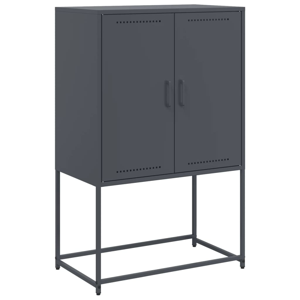 Tv-meubel 68x39x60,5 cm staal zwart