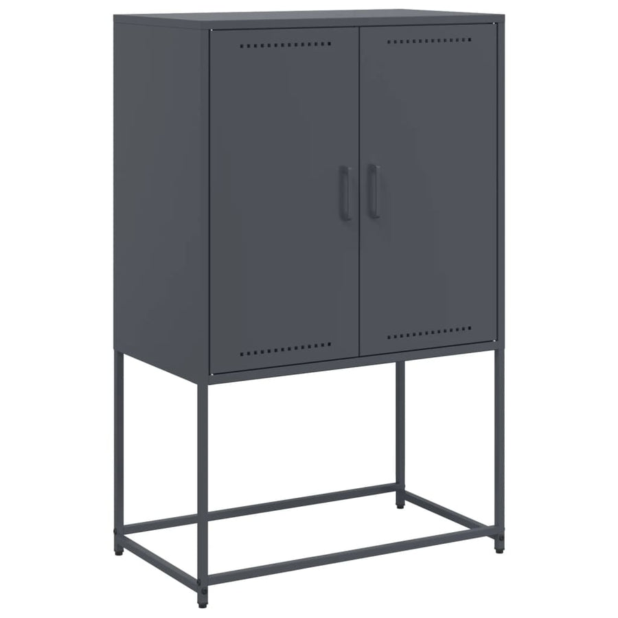 Tv-meubel 68x39x60,5 cm staal zwart