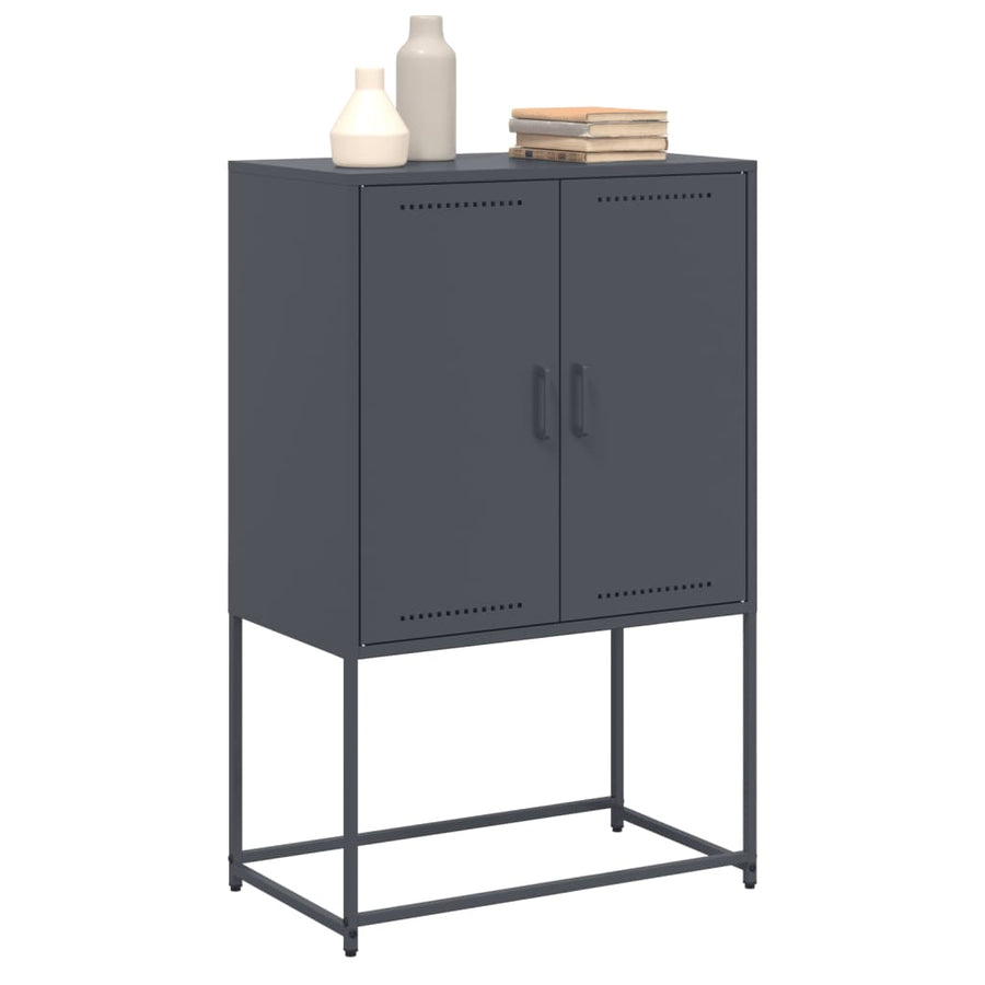 Tv-meubel 68x39x60,5 cm staal zwart