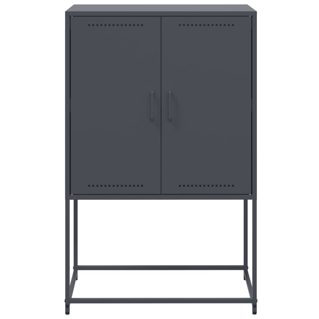 Tv-meubel 68x39x60,5 cm staal zwart