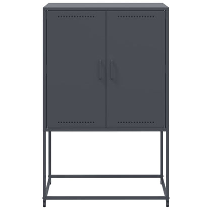 Tv-meubel 68x39x60,5 cm staal zwart