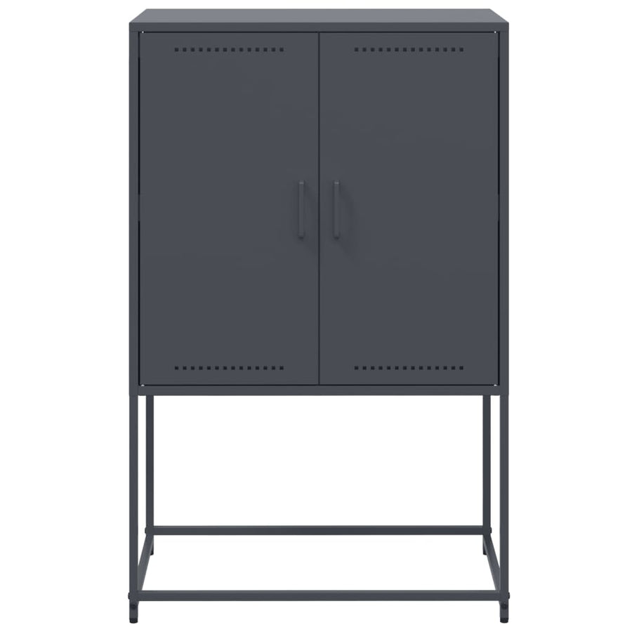 Tv-meubel 68x39x60,5 cm staal zwart