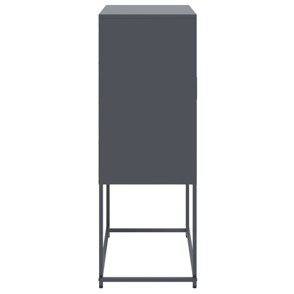 Tv-meubel 68x39x60,5 cm staal zwart