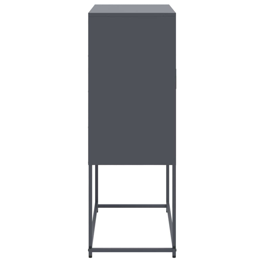 Tv-meubel 68x39x60,5 cm staal zwart