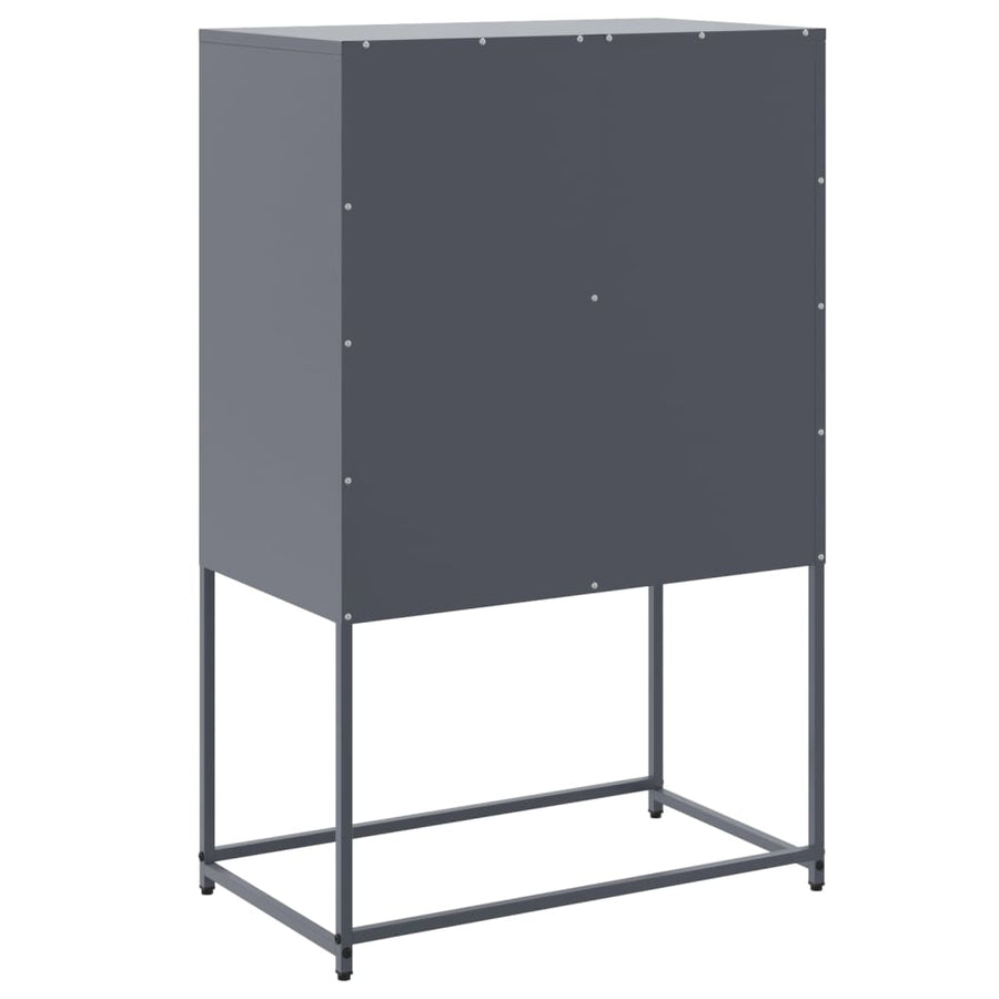 Tv-meubel 68x39x60,5 cm staal zwart