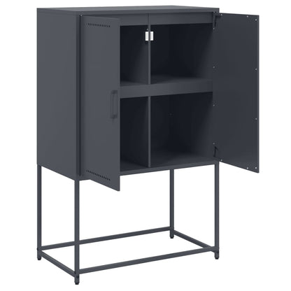 Tv-meubel 68x39x60,5 cm staal zwart