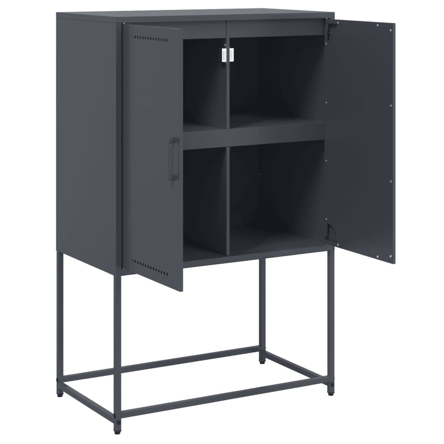 Tv-meubel 68x39x60,5 cm staal zwart