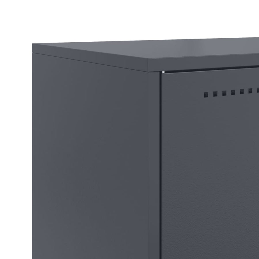 Tv-meubel 68x39x60,5 cm staal zwart